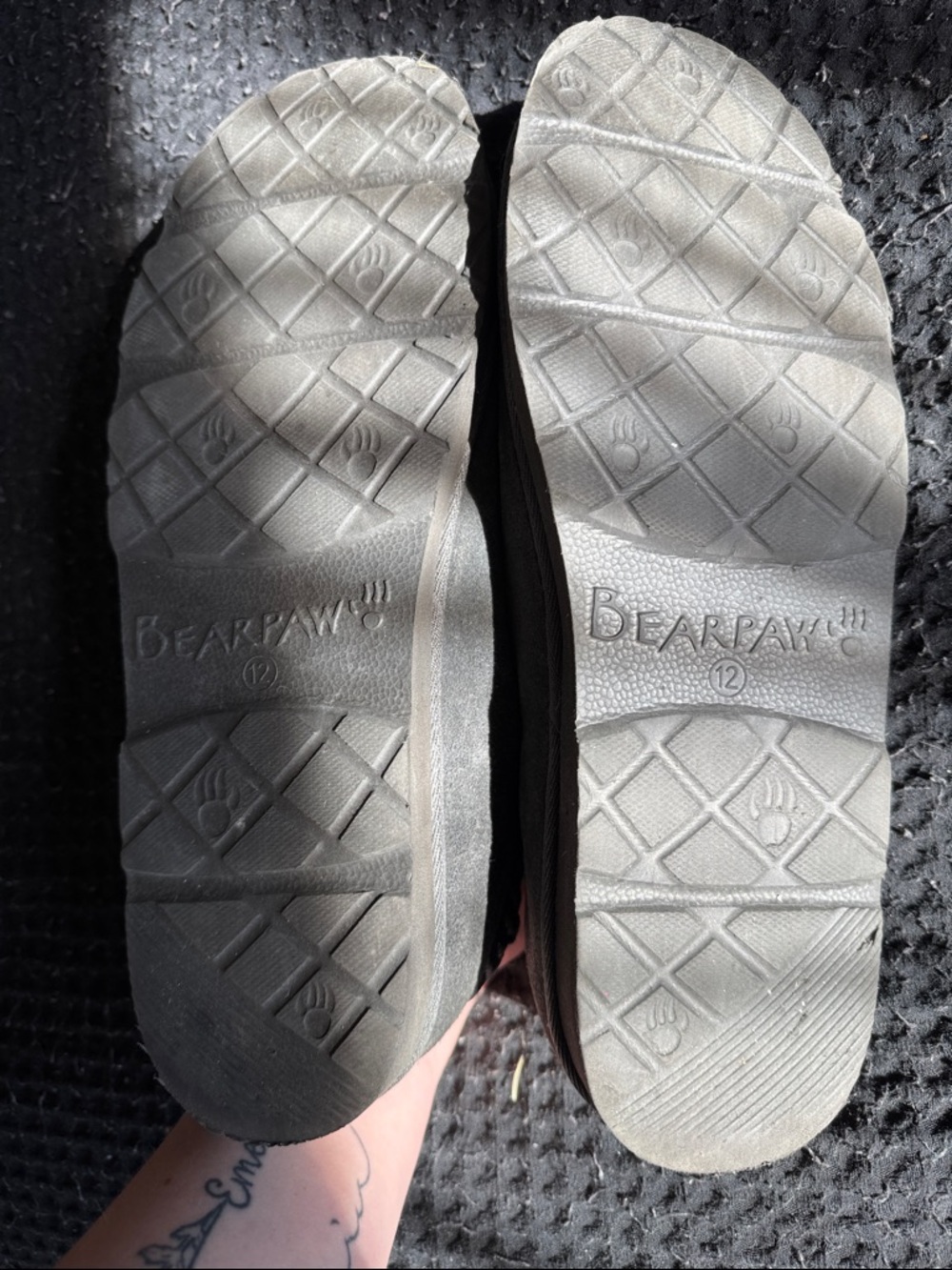BearPaw Charcoal Braided-Trim Slip-On Slippers - Picture 4 of 5